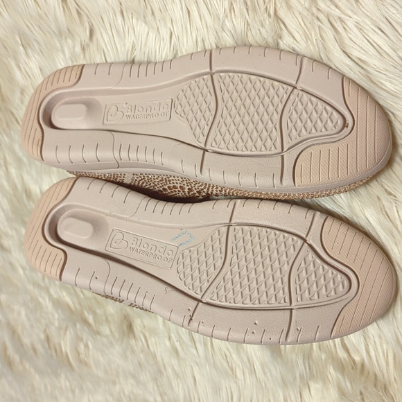 Rose Gold color Bling rhinestone Blondo lace up sneakers size 9.5 - Picture 6 of 12